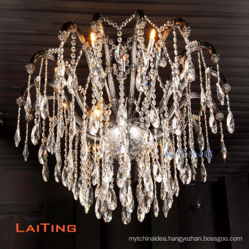 Fashion Elegant Romantic French Decor Crystal Church Candle Chandelier Lighting for Kitchen